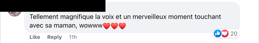 Commentaire sur Facebook.