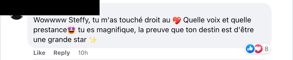 Commentaire sur Facebook.