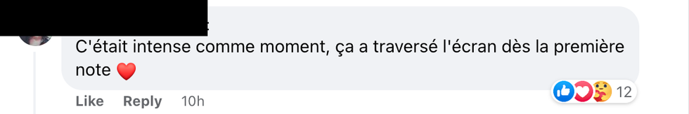 Commentaire sur Facebook.
