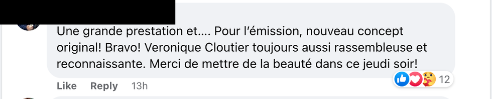 Commentaire sur Facebook.