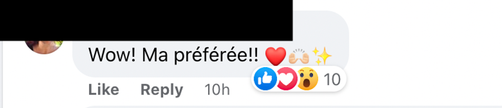 Commentaire sur Facebook.