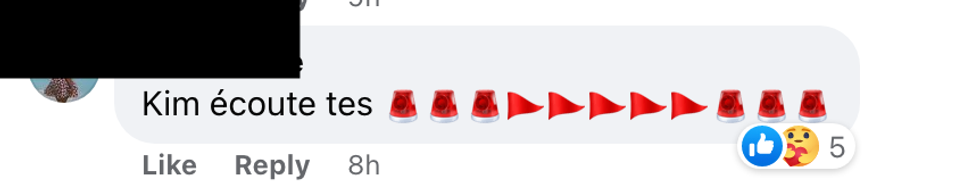 Commentaire sur Facebook.