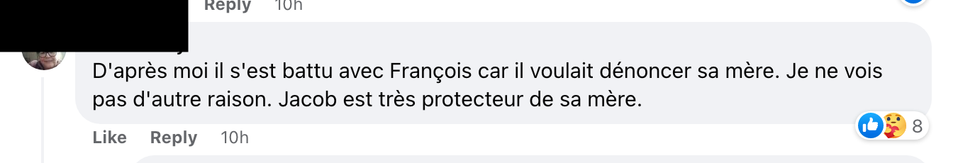 Commentaire sur Facebook.
