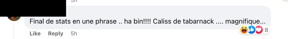 Commentaire sur Facebook.