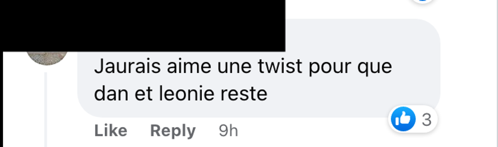 Commentaire sur Facebook.