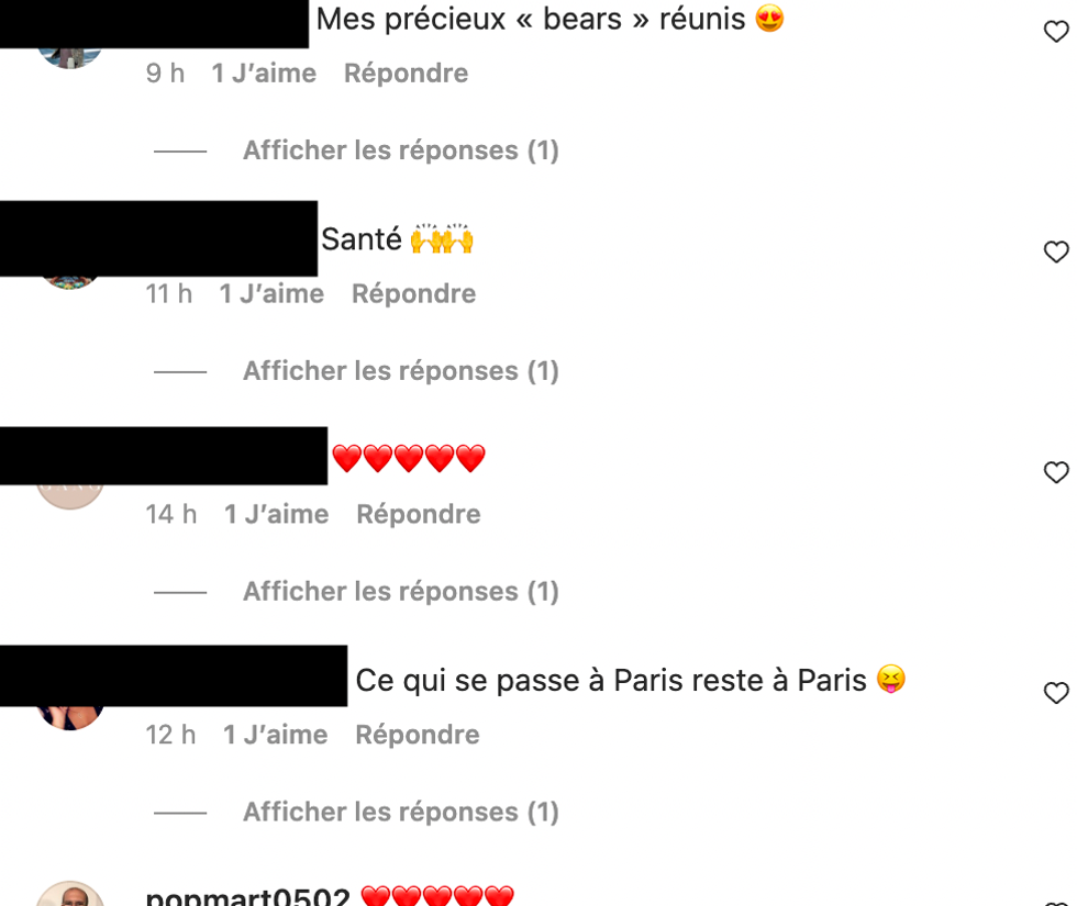 Commentaire sur Instagram.