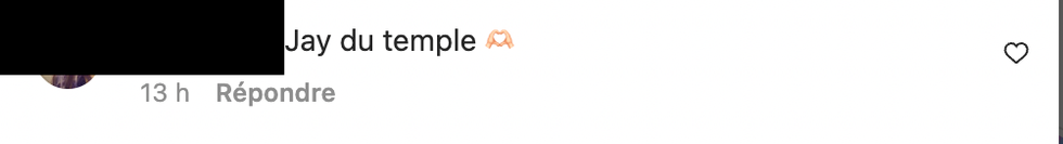 Commentaire sur Instagram.