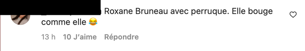 Commentaire sur Instagram.