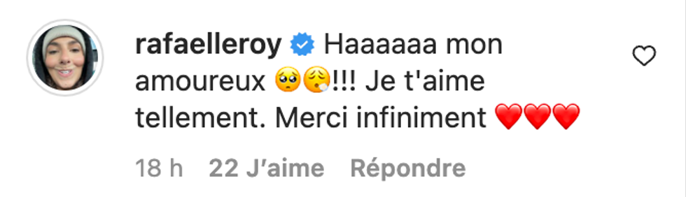 Commentaire sur Instagram.