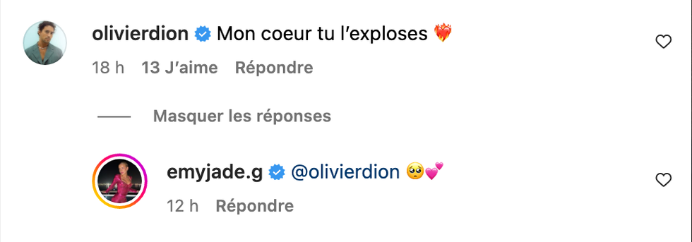 Commentaire sur Instagram.
