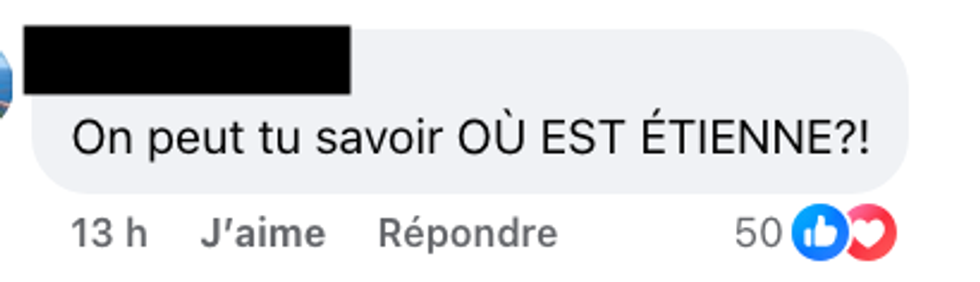 Commentaire sur la page Facebook d'Occupation Double.