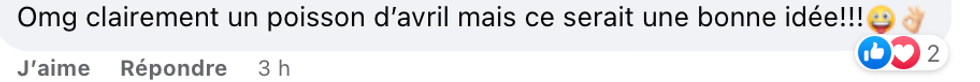 Commentaire sur la publication Facebook d'Olivier Primeau.