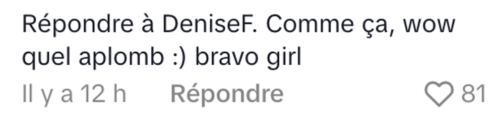 Commentaire sur la r\u00e9ponse de Marie-Mai \u00e0 Denise Filiatrault \u00e0 Star Acad\u00e9mie en 2003.