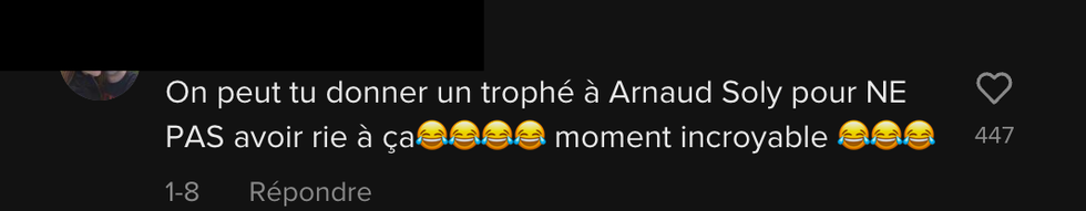 Commentaire sur Tiktok.