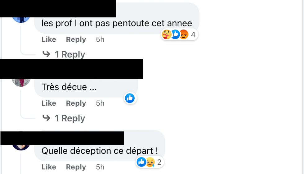 Commentaires Facebook.