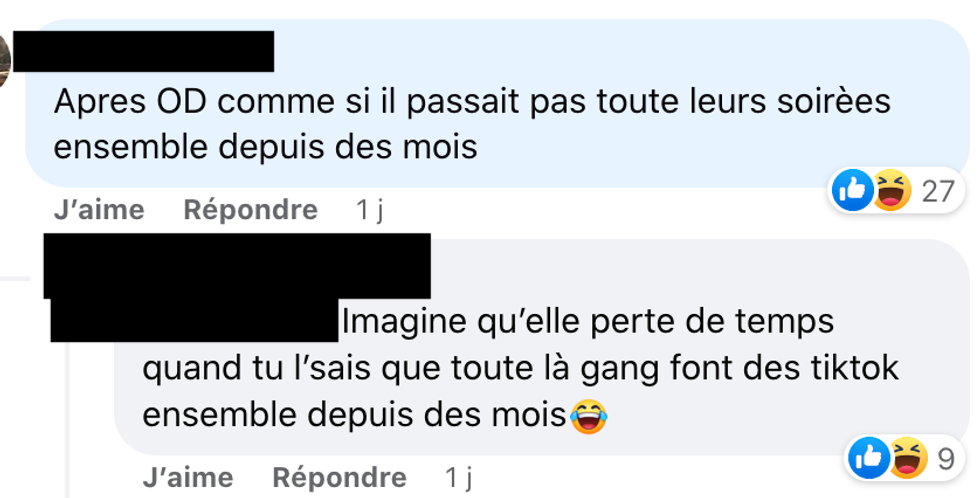 Commentaires Facebook.