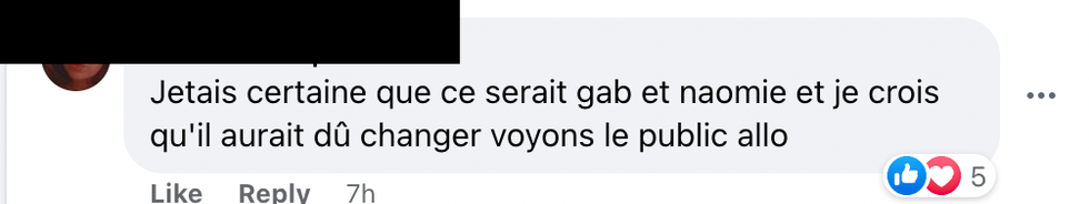Commentaires Facebook.