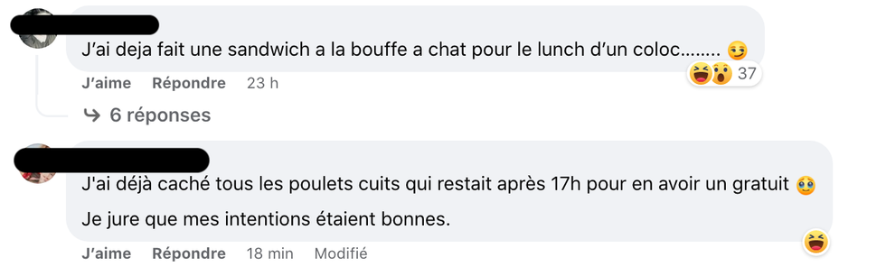 Commentaires Facebook.