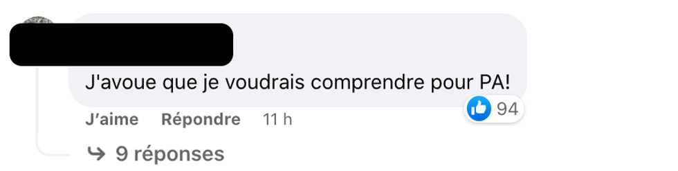 Commentaires Facebook.