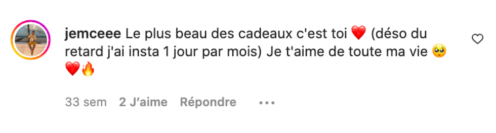 Commentaires Instagram.