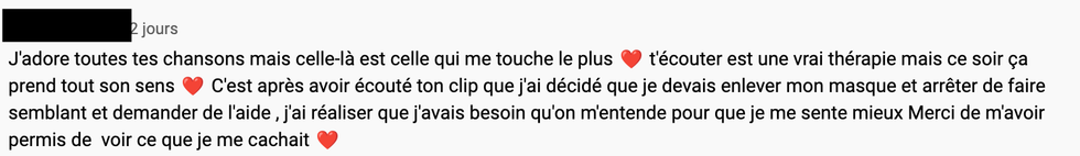 Commentaires sous le vid\u00e9oclip Partout de Roxane Bruneau.