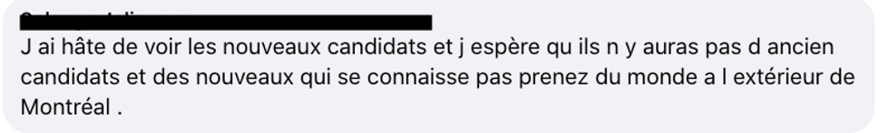 Commentaires sur Facebook.