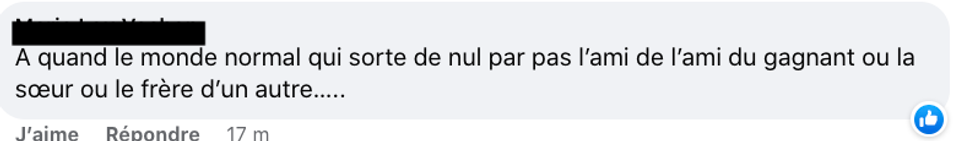 Commentaires sur Facebook.