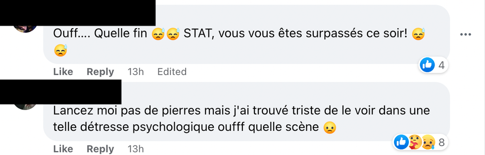 Commentaires sur Facebook.