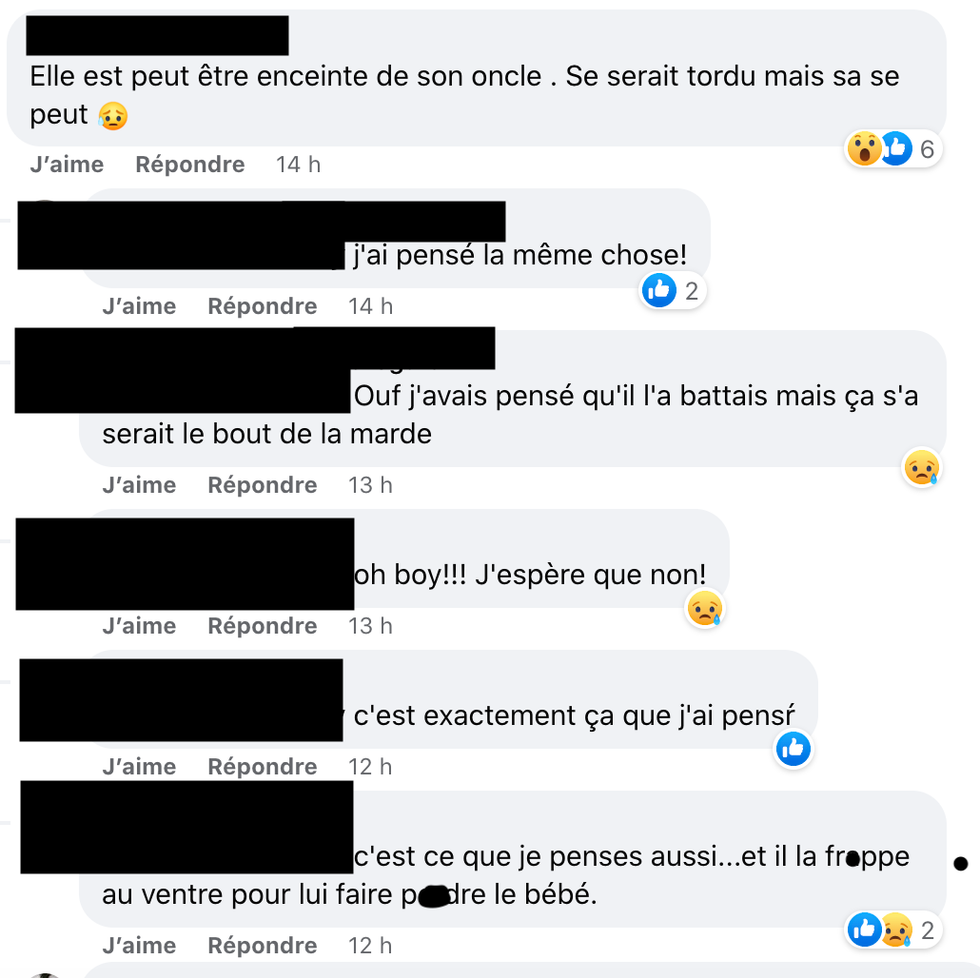 Commentaires sur Facebook.
