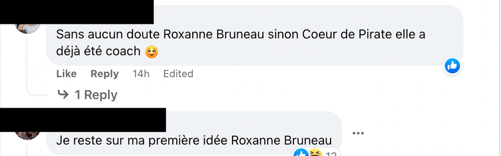Commentaires sur Facebook.