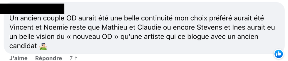 Commentaires sur Facebook.