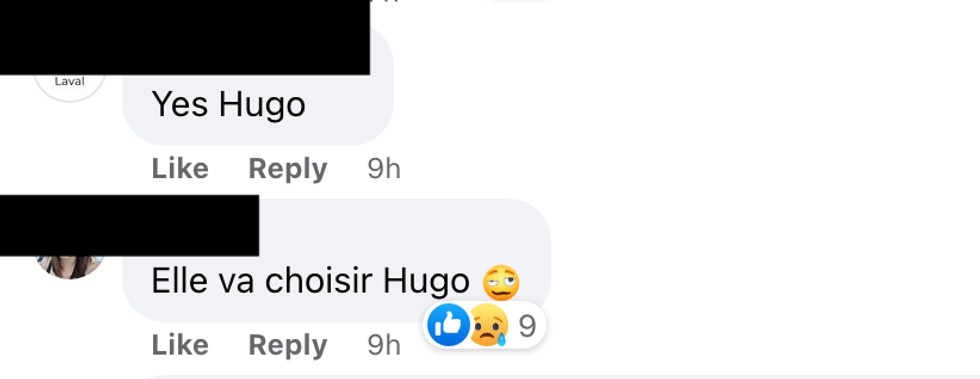 Commentaires sur Facebook.