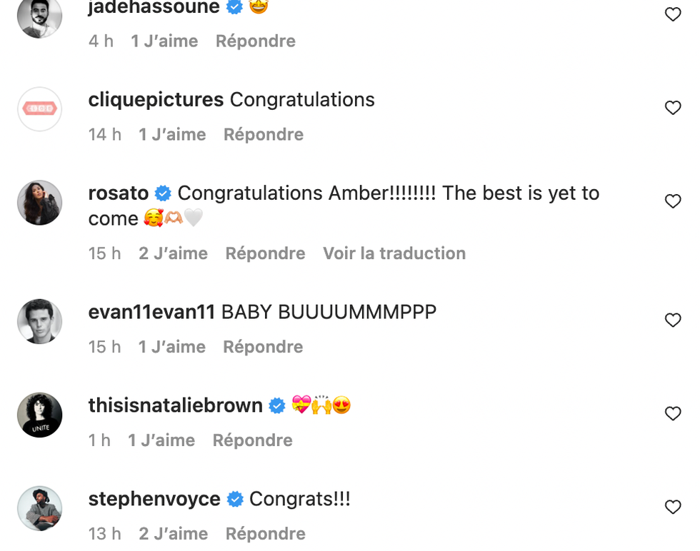 Commentaires sur Instagram.