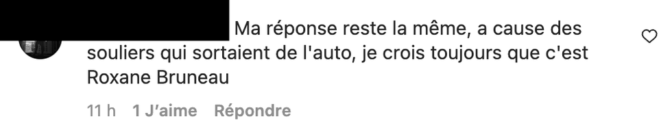 Commentaires sur Instagram.