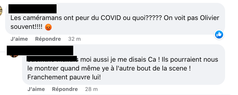 Commentaires sur la page Facebook de Star Acad\u00e9mie TVA