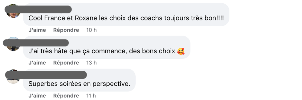 Commentaires sur les coachs de La Voix 2024.