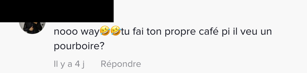 Commentaires sur TikTok.