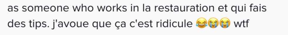 Commentaires sur TikTok.