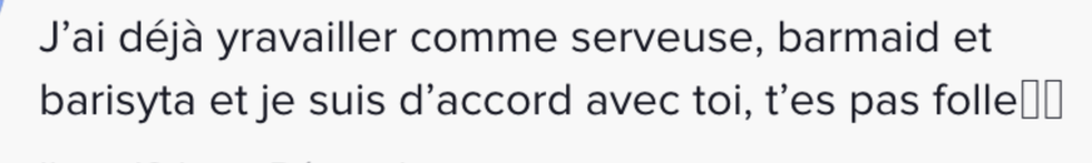 Commentaires sur TikTok.