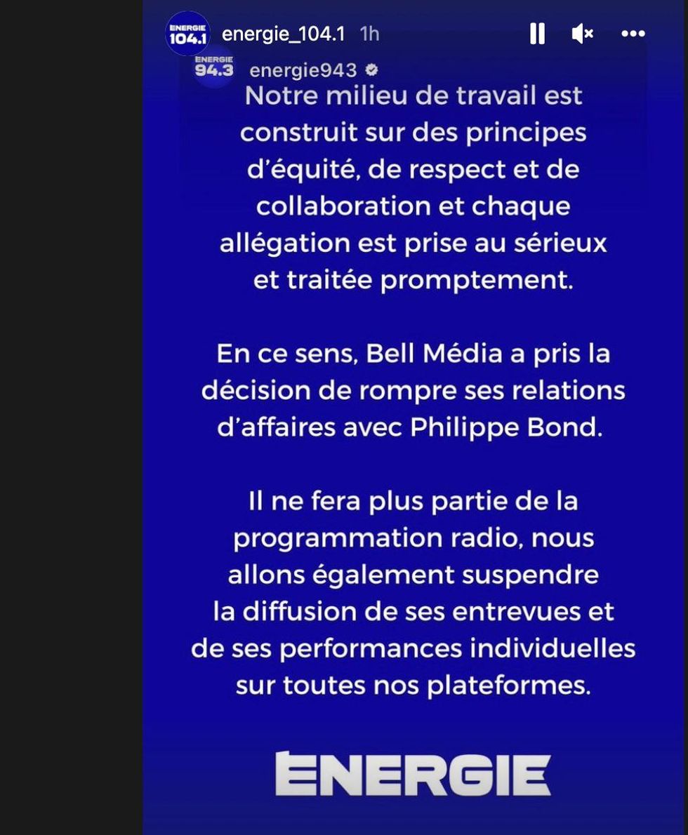 Communiqu\u00e9 Bell Media.