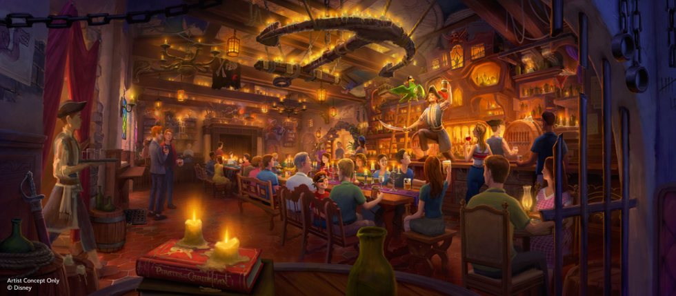 Concept art for the brand new Pirates Lounge.