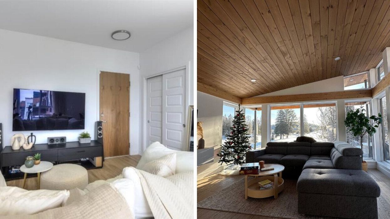 Condo des gagnants d’OD Chez Nous. Droite : Chalet des gagnants d’OD Grèce.