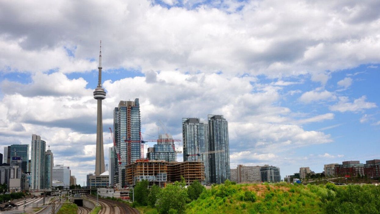Condos being built in downtown Toronto.