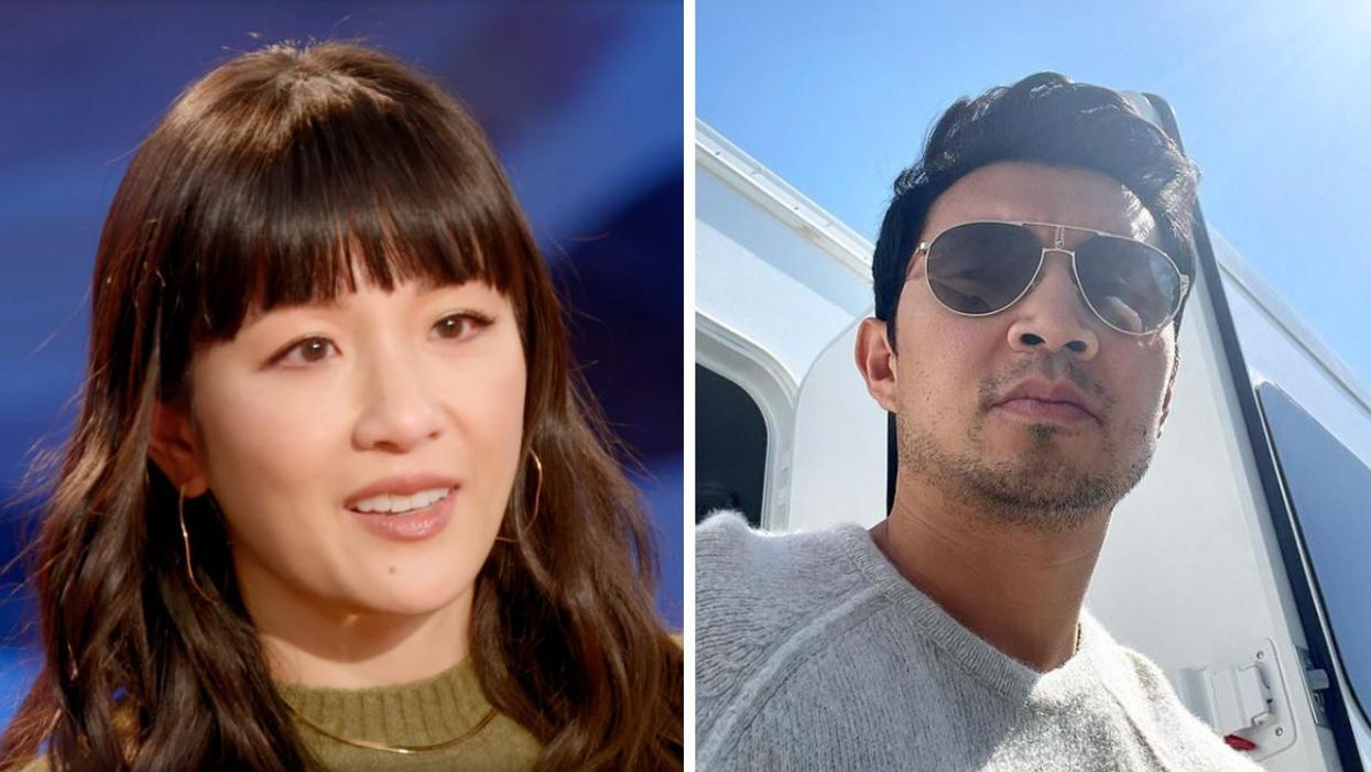 Constance Wu on Red Table Talk. Right: Simu Liu.