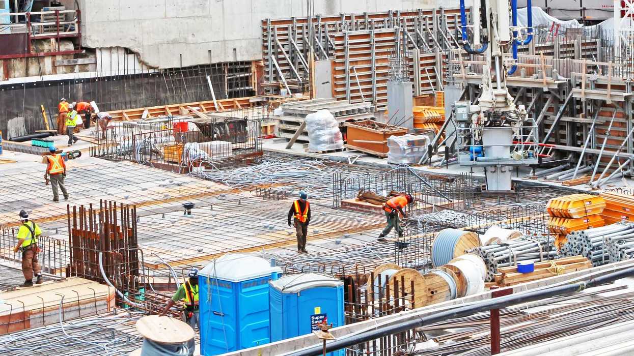 Construction site in downtown Toronto.