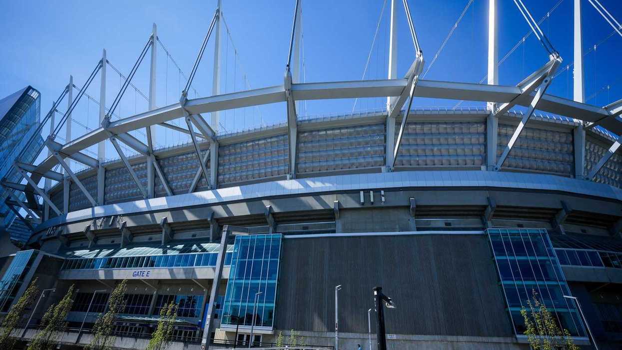 Construction wrapping at Canadian World Cup venues