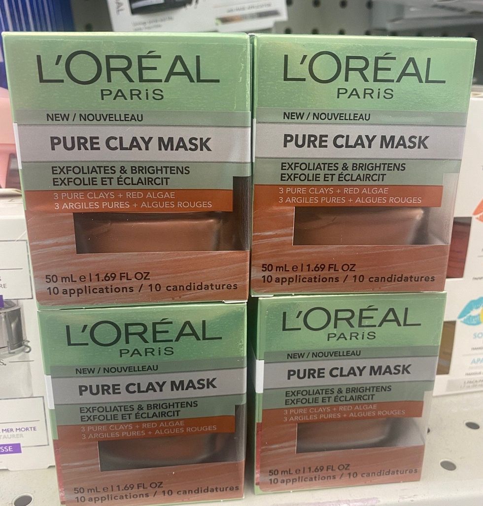 Containers of a face mask on sale at a store.