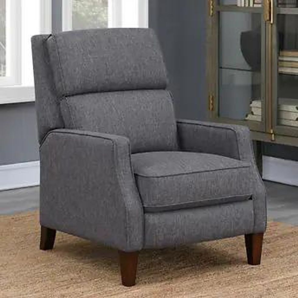 Contemporary Fabric Pushback Recliner