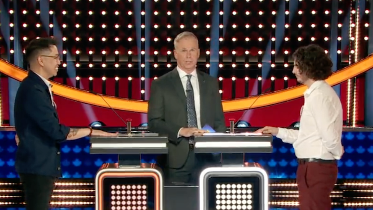 Contestants on Family Feud Canada.