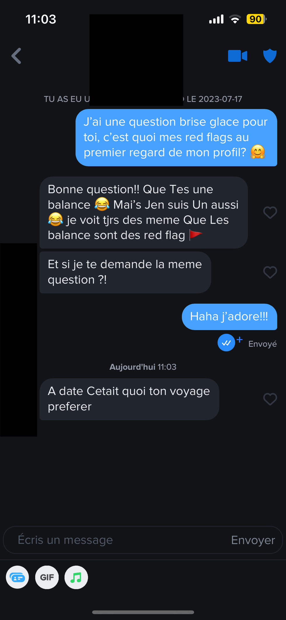 Conversation Tinder.